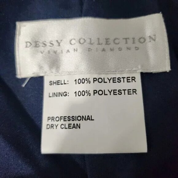 2/$50 Dessy Collection Vivian Diamond Midnight Gold Dress Size 2 | Elegant Gown - Picture 7 of 9